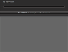 Tablet Screenshot of lo-nely.com